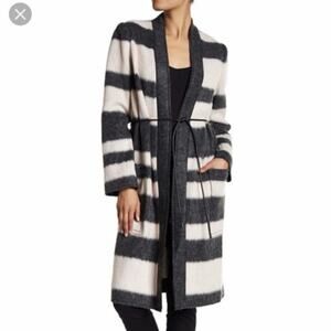 Ramy Brook Damian Striped Coat Size XS